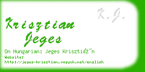 krisztian jeges business card